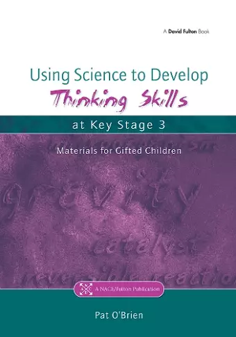 Using Science to Develop Thinking Skills at Key Stage 3 cover