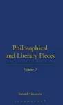 Philosophical And Literary Pieces cover