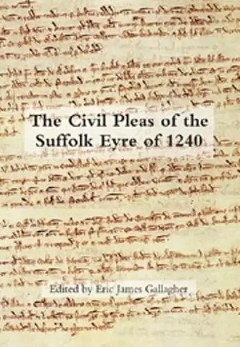 The Civil Pleas of the Suffolk Eyre of 1240 cover