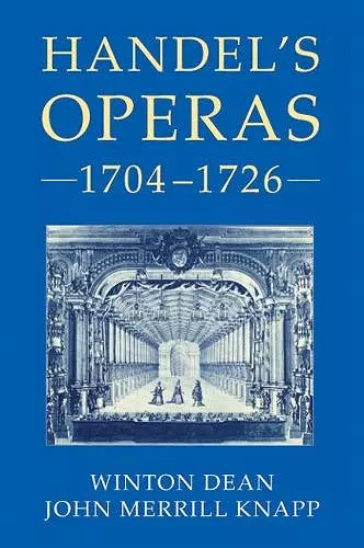 Handel's Operas, 1704-1726 cover