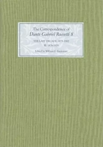 The Correspondence of Dante Gabriel Rossetti 8 cover