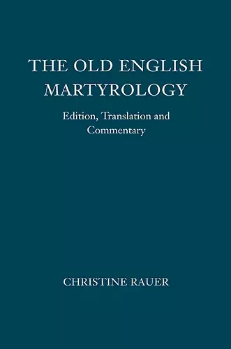 The Old English Martyrology cover