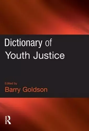 Dictionary of Youth Justice cover