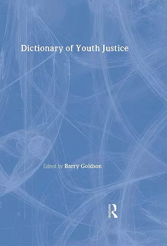 Dictionary of Youth Justice cover