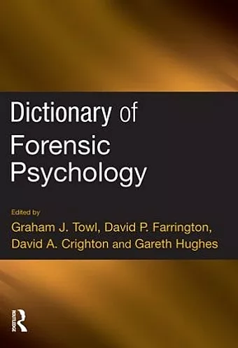 Dictionary of Forensic Psychology cover