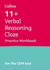 11+ Verbal Reasoning Cloze Practice Workbook cover