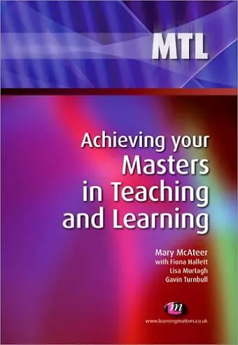 Achieving your Masters in Teaching and Learning cover