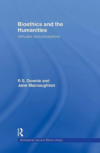 Bioethics and the Humanities cover