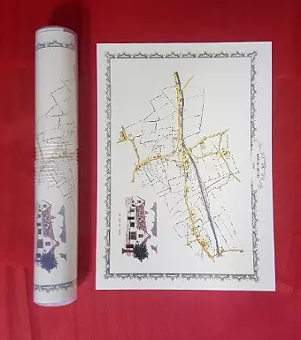 Minworth Village 1886 - Old Map Supplied Rolled in a Clear Two Part Screw Presentation Tube - Print Size 45cm x 32cm cover