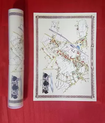 Erdington Village 1884 - Old Map Supplied Rolled in a Clear Two Part Presentation Tube - Print Size 45cm x 32cm cover