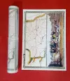 Salford Bridge to Erdington Coach Toll Road 1833 - Old Map Supplied Rolled in a Clear Two Part Screw Presentation Tube - Print Size 45cm x 32cm cover