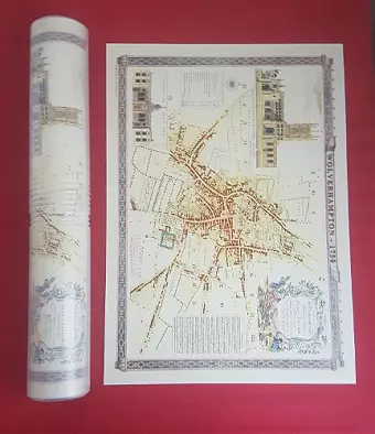 Wolverhampton 1750 - Old Map Supplied Rolled in a Clear Two-Part Screw Presentation tube - Print Size 45cm x 32cm cover