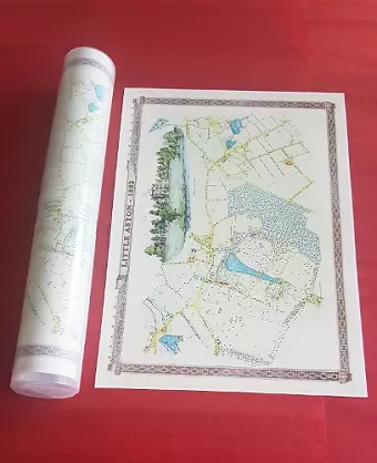 Little Aston 1887 - Old Map Supplied Rolled in a Clear Two Part Screw Presentation Tube - Print size 45cm x 32cm cover