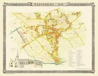 Old Map of Wednesbury 1846 cover