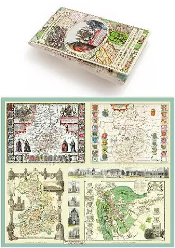 Cambridgeshire 1611 - 1836 - Fold Up Map that includes Four Historic Maps of Cambridgeshire, John Speed's County Map of 1611, Johan Blaeu's County Map of 1648, Thomas Moule's County Map of 1836 and Thomas Moule's Plan of Cambridge City 1836 cover