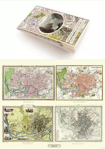 A Bristol 1851-1903 - Fold up Map that consists of Four Detailed Street Plans, Bristol 1851 by John Tallis, 1866 by A Fullarton, 1893 by William MacKenzie and 1903 by Bartholomew. cover