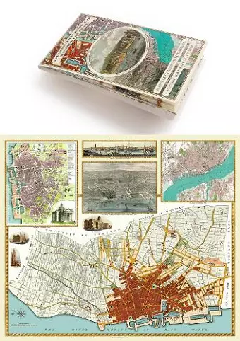 Liverpool 1785-1903 - Fold up Map that includes Charles Eyes detailed Plan of the Township of Liverpool 1785, Cole and Ropers Plan of 1807, Bartholomew's Plan of 1903 and A Birds Eye View of Liverpool 1866. cover