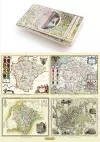 Devon 1611 – 1836 – Fold Up Map that features a collection of Four Historic Maps, John Speed’s County Map 1611, Johan Blaeu’s County Map of 1648, Thomas Moules County Map of 1836 and a Plan of Exeter 1851 by John Tallis. cover