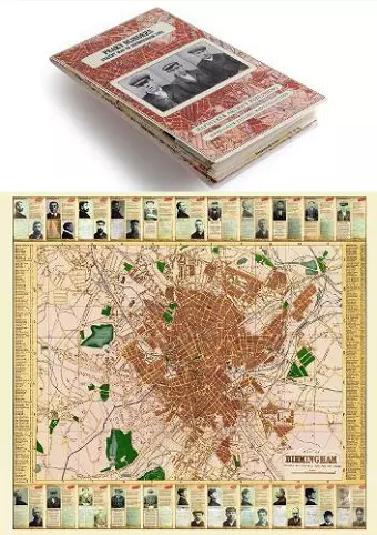 Peaky Blinders Fold Up Street Map of Birmingham 1892 - All Streets Roads and Avenues fully indexed to location grids - Map is surrounded by 22 real life character's that were labelled as "Peaky Blinders" including those who were later members of Bill... cover