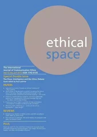 Ethical Space Vol.12 Issue 3/4 cover