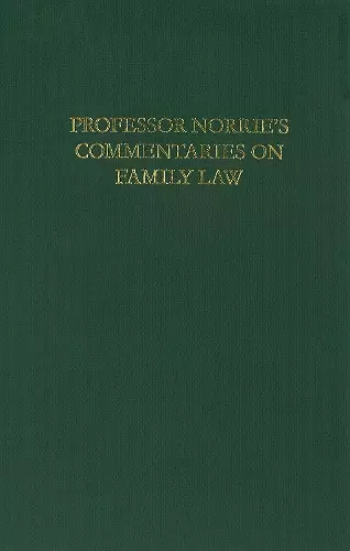 Professor Norrie's Commentaries on Family Law cover