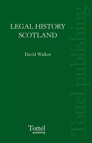 Legal History of Scotland cover