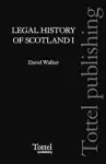 Legal History of Scotland cover