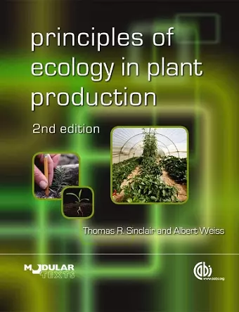 Principles of Ecology in Plant Production cover