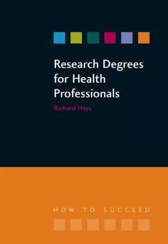 Research Degrees for Health Professionals cover