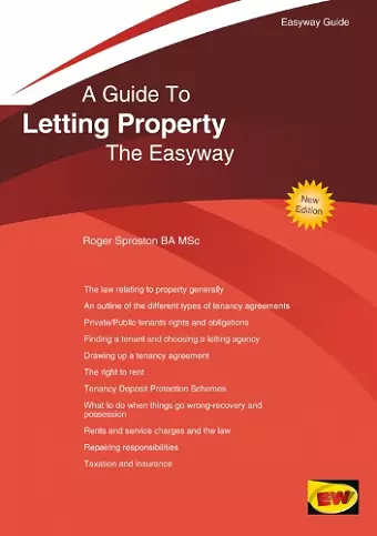 A Guide to Letting Property cover