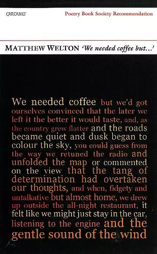 'We needed coffee but...' cover