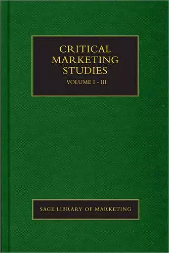 Critical Marketing Studies cover