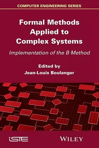 Formal Methods Applied to Complex Systems cover