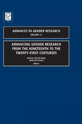 Advancing Gender Research from the Nineteenth to the Twenty-First Centuries cover