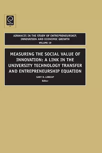 Advances in the Study of Entrepreneurship, Innovation and Economic Growth cover