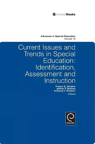 Current Issues and Trends in Special Education. cover