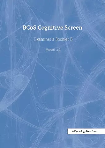 BCoS Cognitive Screen cover