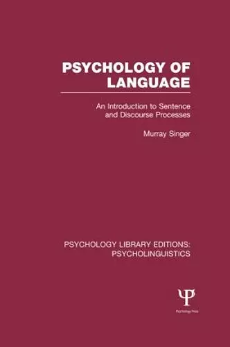 Psychology of Language (PLE: Psycholinguistics) cover