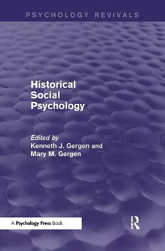 Historical Social Psychology cover