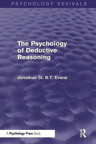 The Psychology of Deductive Reasoning cover
