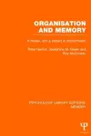 Organisation and Memory (PLE: Memory) cover