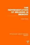 The Representation of Meaning in Memory (PLE: Memory) cover