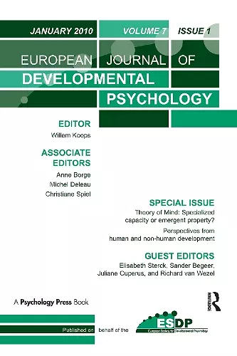 Theory of Mind: Specialized Capacity or Emergent Property? Perspectives from Non-human and Human Development cover