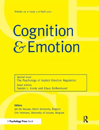 The Psychology of Implicit Emotion Regulation cover