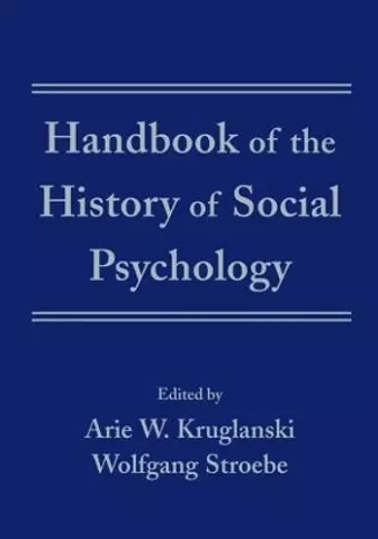 Handbook of the History of Social Psychology cover