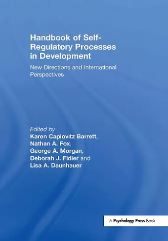 Handbook of Self-Regulatory Processes in Development cover