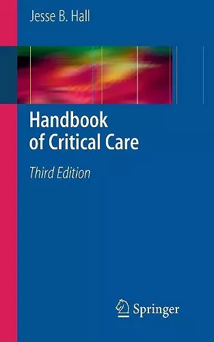 Handbook of Critical Care cover