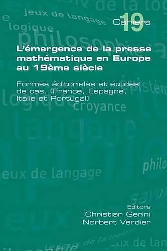 L'Emergence de La Presse Mathematique En Europe Au 19eme Siecle cover