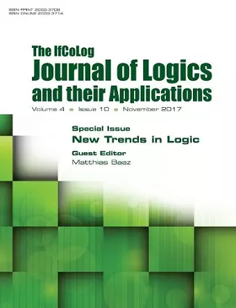 Ifcolog Journal of Logics and their Applications Volume 4, number 10. New Trends in Logic cover