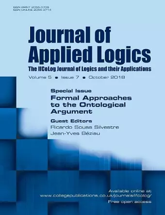 Journal of Applied Logics-IfCoLog Journal of Logics and their Applications. Volume 5, number 7. Special issue cover